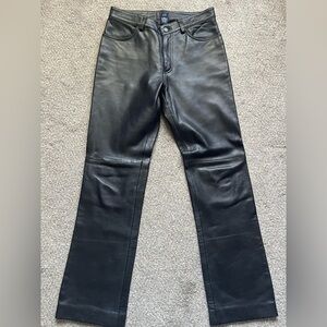 Vintage Y2K GAP Genuine Leather Black Pants (8)